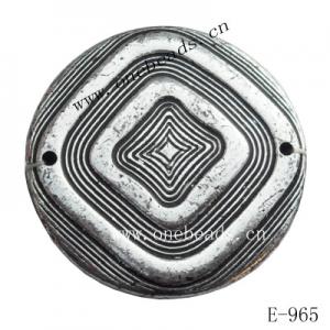 Antique Silver Acrylic Beads 38x6mm Hole:1mm Sold by Bag