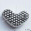 Antique Silver Acrylic Beads Heart 13x8mm Hole:1mm Sold by Bag