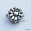 Antique Silver Acrylic Beads Coin 6x4mm Hole:1mm Sold by Bag