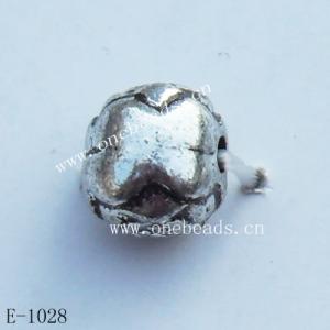 Antique Silver Acrylic Beads Round 6x6mm Hole:1mm Sold by Bag