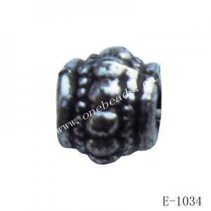 Antique Silver Acrylic Beads-Spacer 7x8mm Hole:2.5mm Sold by Bag