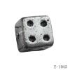 Antique Silver Acrylic Beads Cube 8x8mm Hole:1mm Sold by Bag