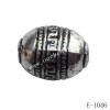 Antique Silver Acrylic Beads Oval 13x10mm Hole:1mm Sold by Bag