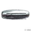 Antique Silver Acrylic Beads Tube 8x25mm Hole:3mm Sold by Bag