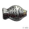 Antique Silver Acrylic Beads Fish 22x14x10mm Hole:2mm Sold by Bag
