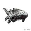 Antique Silver Acrylic Beads Fish 20x14mm Hole:1.5mm Sold by Bag