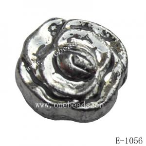 Antique Silver Acrylic Beads Flower 16x10mm Hole:1mm Sold by Bag