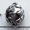 Antique Silver Acrylic Beads 8x12mm Hole:3.5mm Sold by Bag