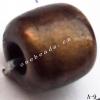 Antique Copper Acrylic Beads Tube 9x10mm Hole:3.5mm Sold by Bag