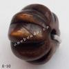 Antique Copper Acrylic Beads Fluted Rondelle 8x10mm Hole:1.5mm Sold by Bag
