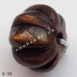 Antique Copper Acrylic Beads Fluted Rondelle 8x10mm Hole:1.5mm Sold by Bag