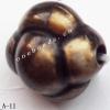 Antique Copper Acrylic Beads 13x13mm Hole:2mm Sold by Bag