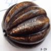 Antique Copper Acrylic Beads Fluted Round 17mm Hole:2mm Sold by Bag