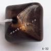 Antique Copper Acrylic Beads Square 11x11mm Hole:1.5mm Sold by Bag