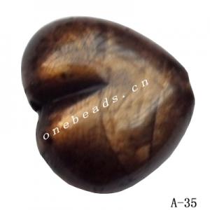 Antique Copper Acrylic Beads Heart 14x14x7mm Hole:1.5mm Sold by Bag