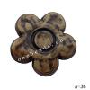 Antique Copper Acrylic Beads Flower 19x19x5mm Hole:1.5mm Sold by Bag