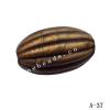 Antique Copper Acrylic Beads Fluted Oval 25x14mm Hole:3mm Sold by Bag