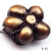 Antique Copper Acrylic Beads Flower 15x15x7mm Hole:2mm Sold by Bag