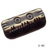 Antique Copper Acrylic Beads Flat Tube 25x12mm Hole:2mm Sold by Bag
