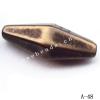 Antique Copper Acrylic Beads Tube 23x9mm Hole:1.5mm Sold by Bag