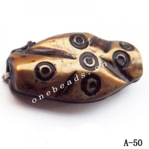 Antique Copper Acrylic Beads Tube 25x13mm Hole:12mm Sold by Bag