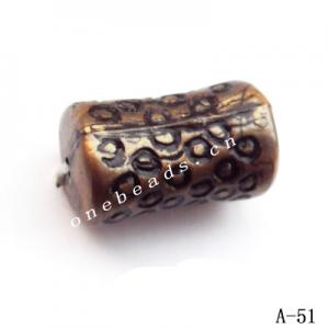 Antique Copper Acrylic Beads Tube 18x10mm Hole:1mm Sold by Bag