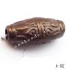Antique Copper Acrylic Beads Tube 22x10mm Hole:3mm Sold by Bag