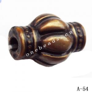 Antique Copper Acrylic Beads Lantern 18x12mm Hole:3mm Sold by Bag