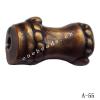 Antique Copper Acrylic Beads Tube 24x13mm Hole:2.5mm Sold by Bag