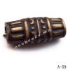 Antique Copper Acrylic Beads Tube 25x10mm Hole:4mm Sold by Bag