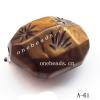 Antique Copper Acrylic Beads Faceted Oval 22x15mm Hole:3mm Sold by Bag