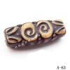 Antique Copper Acrylic Beads Tube 30x11mm Hole:2mm Sold by Bag