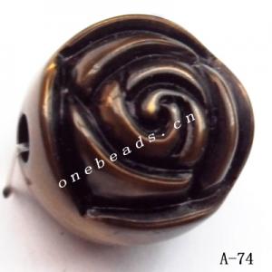 Antique Copper Acrylic Beads 15x15mm Hole:3mm Sold by Bag