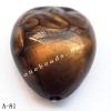 Antique Copper Acrylic Beads 22x24mm Hole:2.5mm Sold by Bag