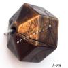 Antique Copper Acrylic Beads Hexagonal 18x18x14mm Hole:2mm Sold by Bag