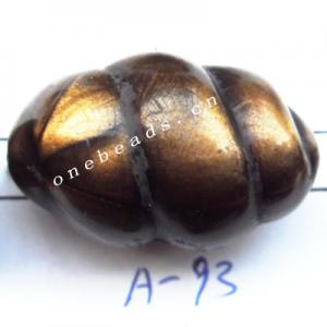 Antique Copper Acrylic Beads 29x19mm Hole:2mm Sold by Bag