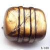 Antique Copper Acrylic Beads Column 22x26x16mm Hole:4mm Sold by Bag