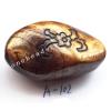 Antique Copper Acrylic Beads Nugget 38x21mm Hole:3.5mm Sold by Bag