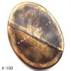 Antique Copper Acrylic Beads Flat Oval 30x40mm Hole:1.5mm Sold by Bag