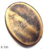 Antique Copper Acrylic Beads Flat Oval 25x34mm Hole:1mm Sold by Bag
