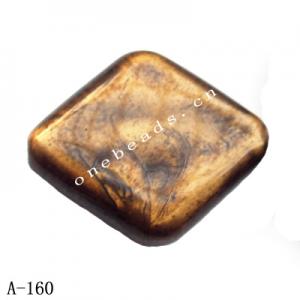 Antique Copper Acrylic Beads Diamond 25x30mm Hole:2mm Sold by Bag