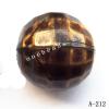 Antique Copper Acrylic Beads Faceted Round 17mm Hole:2mm Sold by Bag