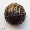 Antique Copper Acrylic Beads Flat Round 18x20mm Hole:2mm Sold by Bag