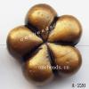 Antique Copper Acrylic Beads Flower 25x25x10mm Hole:2.5mm Sold by Bag