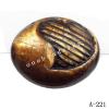 Antique Copper Acrylic Beads Flat Oval 25x32x6mm Hole:2mm Sold by Bag