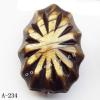 Antique Copper Acrylic Beads 35x25x15mm Hole:2mm Sold by Bag