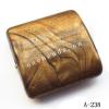 Antique Copper Acrylic Beads Square 26x26x9mm Hole:2mm Sold by Bag