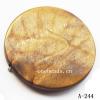 Antique Copper Acrylic Beads Coin 32x32x6mm Hole:1.5mm Sold by Bag