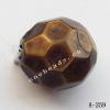 Antique Copper Acrylic Beads Faceted Round 12x12mm Hole:1.5mm Sold by Bag
