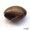 Antique Copper Acrylic Beads Oval 14x9mm Hole:1.5mm Sold by Bag